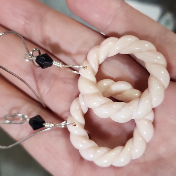 Dangle twist earrings vintage - Picture 3 of 5